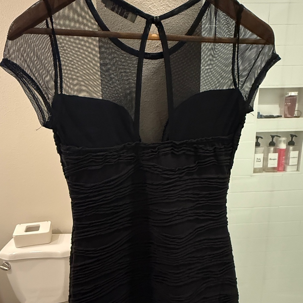 Chic Black Mesh Dress